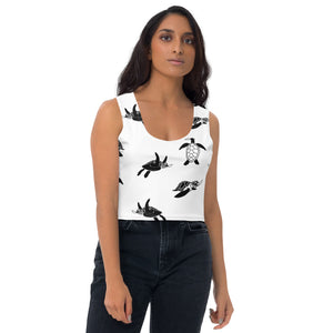 stabby turtle Crop Top