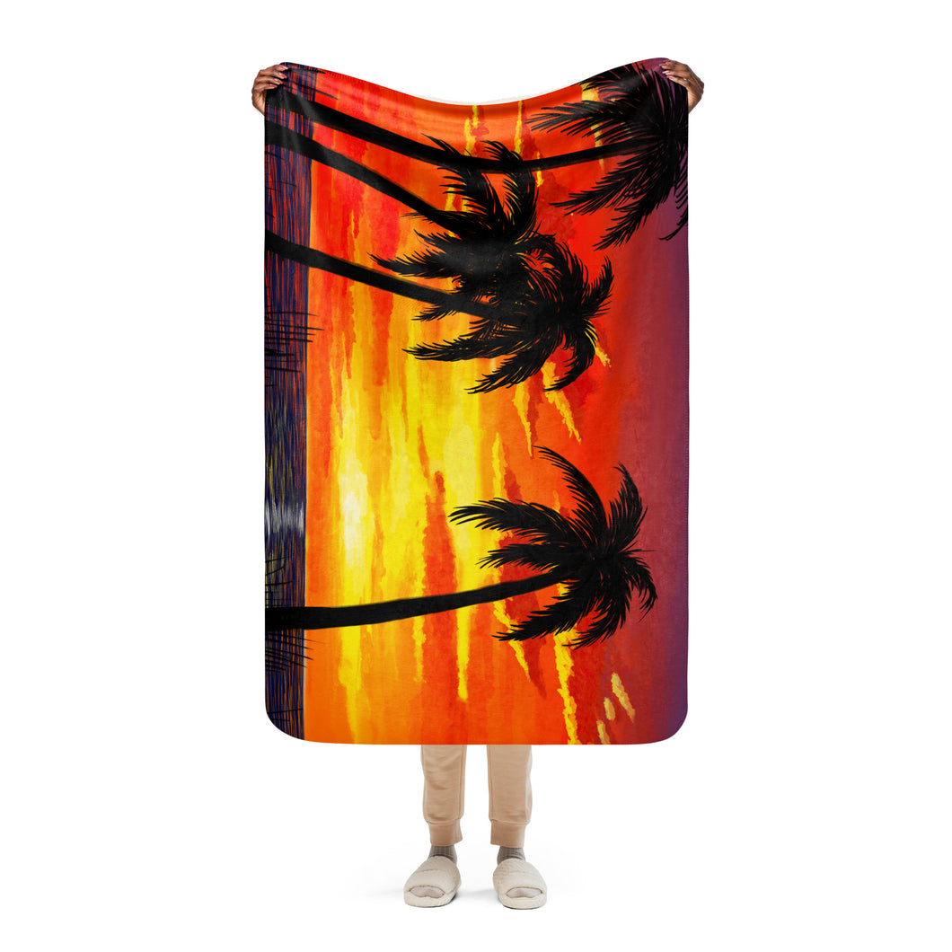 Sunrise Sherpa blanket