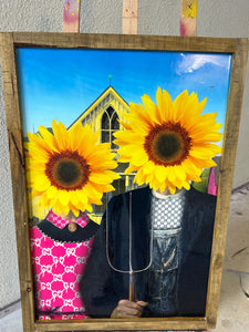 Modern American Sunflower Gothic  25”x 36”
