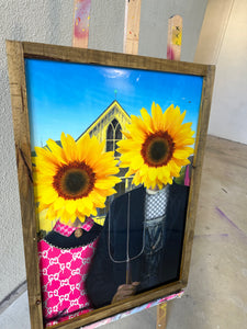 Modern American Sunflower Gothic  25”x 36”