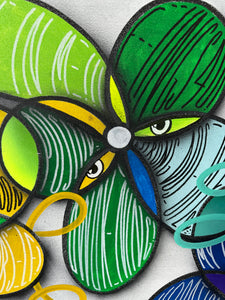 Prismatic Floral  62” x  25”