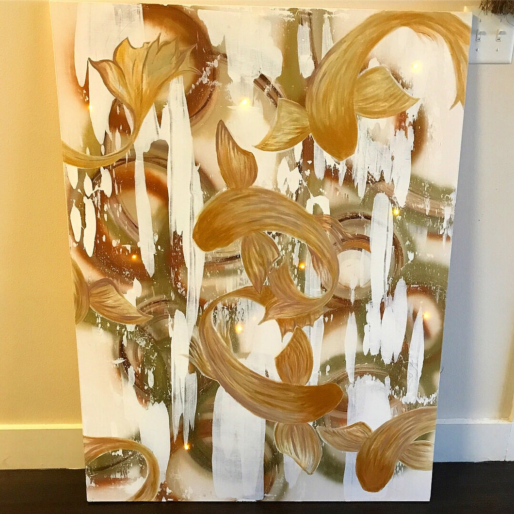 KOI abstract painting -SOLD-