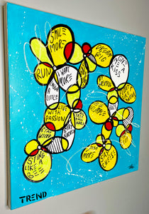 Floral optimism 24" x  24"
