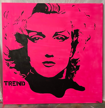 Load image into Gallery viewer, Marilyn (fluorescent pink) 36&quot; x 36&quot;