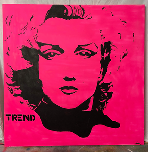 Marilyn (fluorescent pink) 36" x 36"