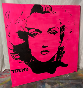 Marilyn (fluorescent pink) 36" x 36"