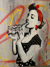 Load image into Gallery viewer, Pizza Girl  36&quot; x 36&quot; -SOLD-