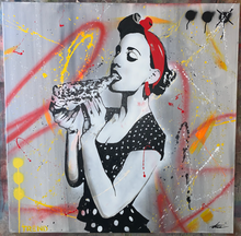 Load image into Gallery viewer, Pizza Girl  36&quot; x 36&quot; -SOLD-