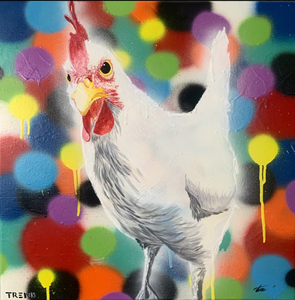 Don't Be Chicken 36" x 36" -SOLD-