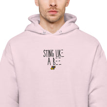 Load image into Gallery viewer, Embroidered &quot;STING LIKE A BEE&quot; fleece hoodie